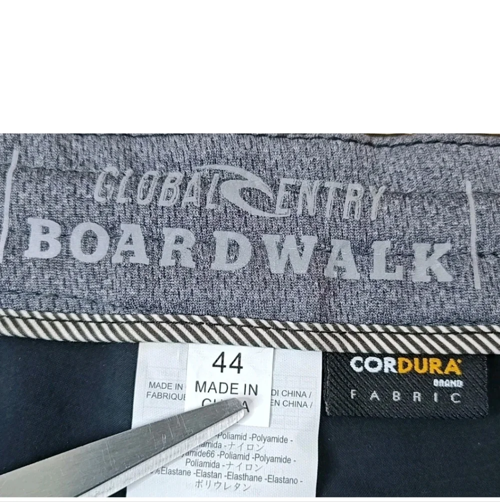 Ripcurl Boardwalk Cargo Shorts Men Sz 44 Black Cordura Fabric 20